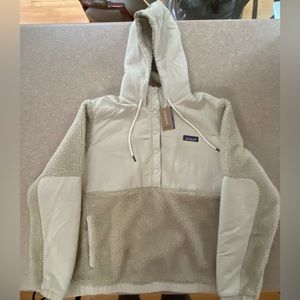 Patagonia women’s shelled retro x pullover, size XL, Pelican